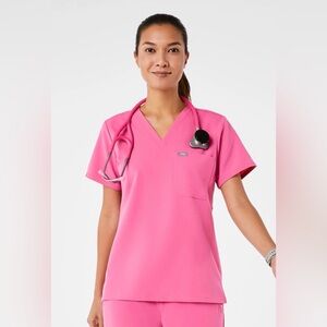 F’ING PINK FIGS SET XS Catarina top S Isabel wide leg pants.